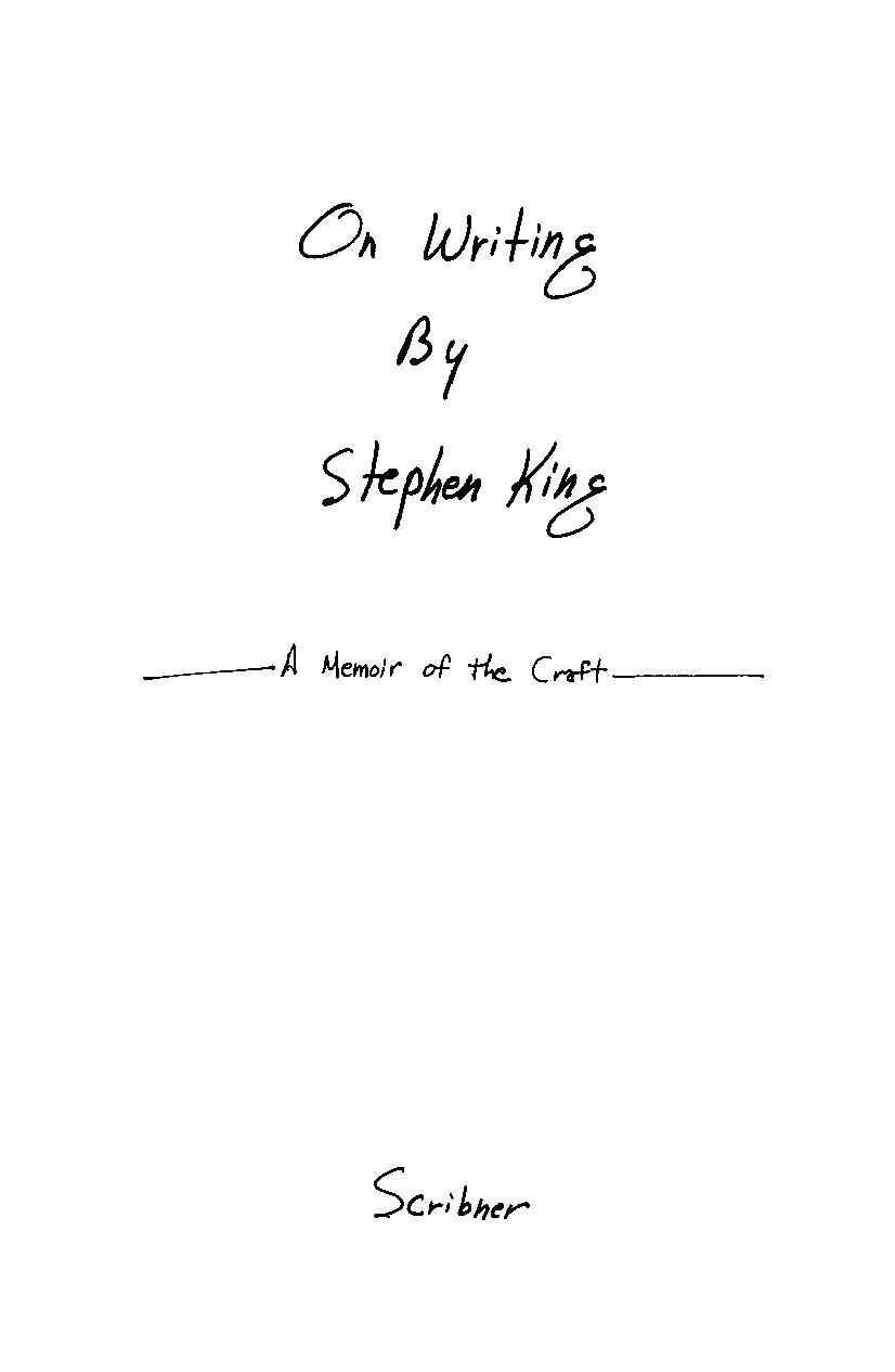 On Writing by Stephen King