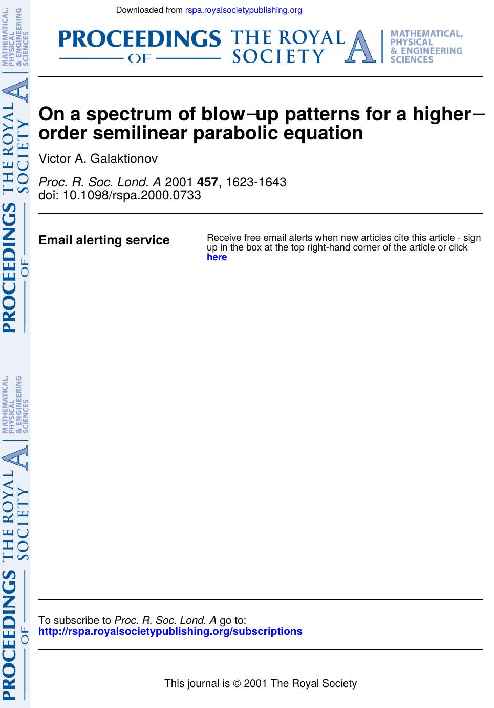 On a spectrum of blow-up patterns for a higher-order semilinear parabolic equation by Unknown