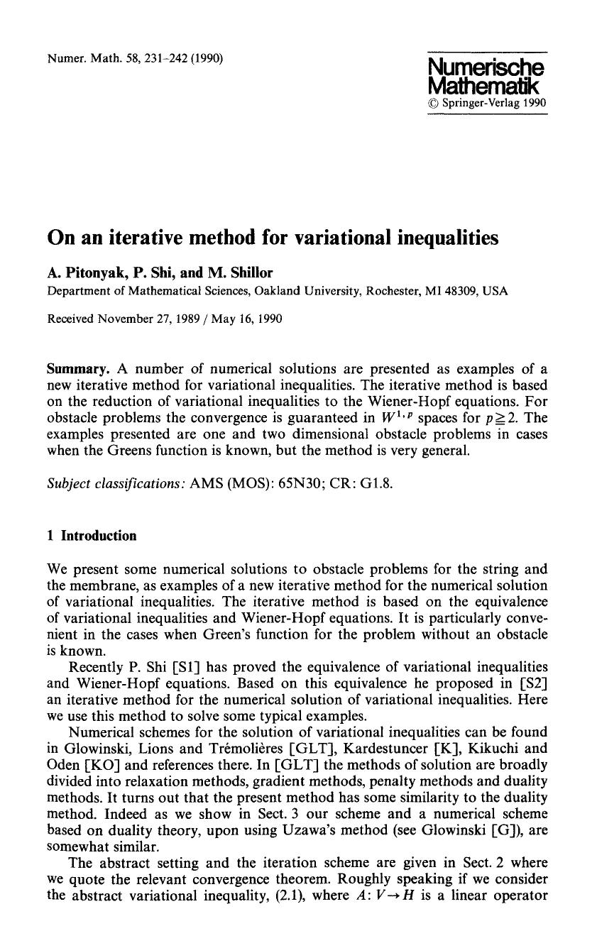 On an iterative method for variational inequalities by Unknown