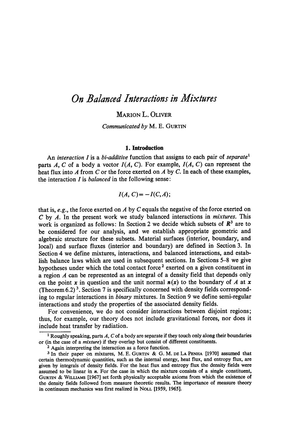 On balanced interactions in mixtures by Unknown
