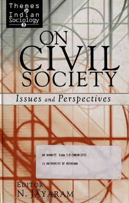 On civil society: issues and perspectives by N. Jayaram