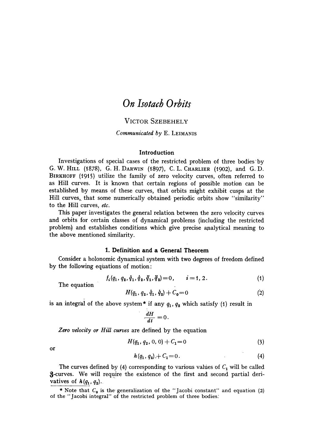 On isotacb orbits by Unknown