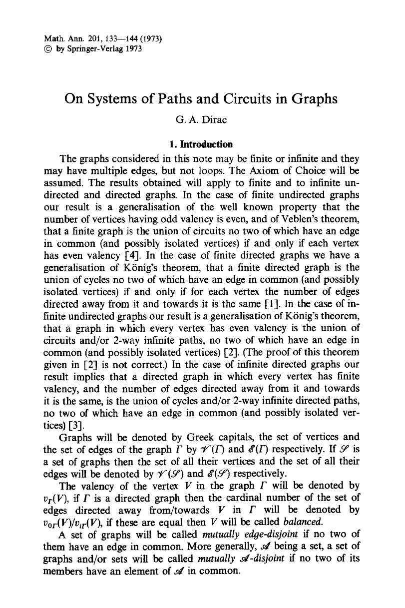 On systems of paths and circuits in graphs by Unknown