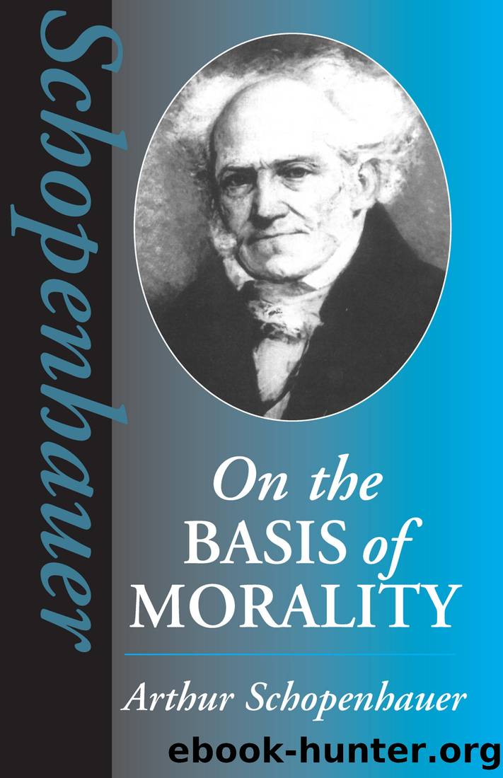 On the Basis of Morality by Arthur Schopenhauer