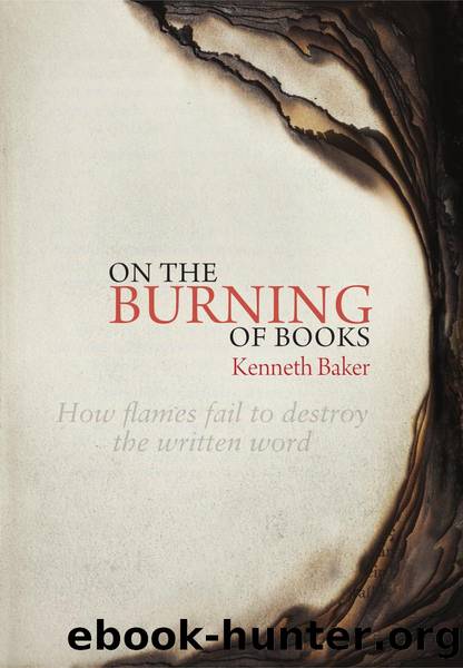 On the Burning of Books by Kenneth Baker