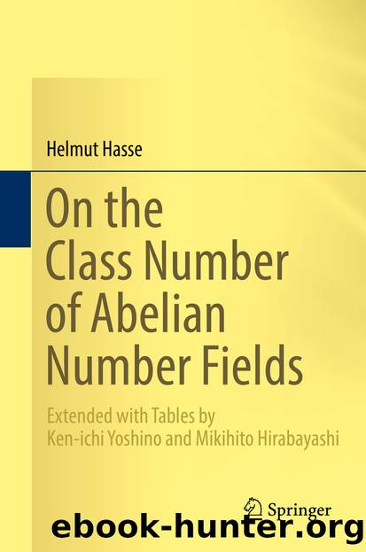 On the Class Number of Abelian Number Fields by Helmut Hasse