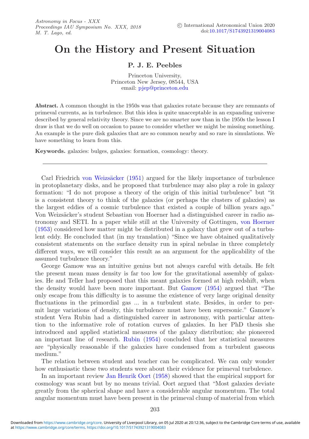 On the History and Present Situation (2018) by Unknown