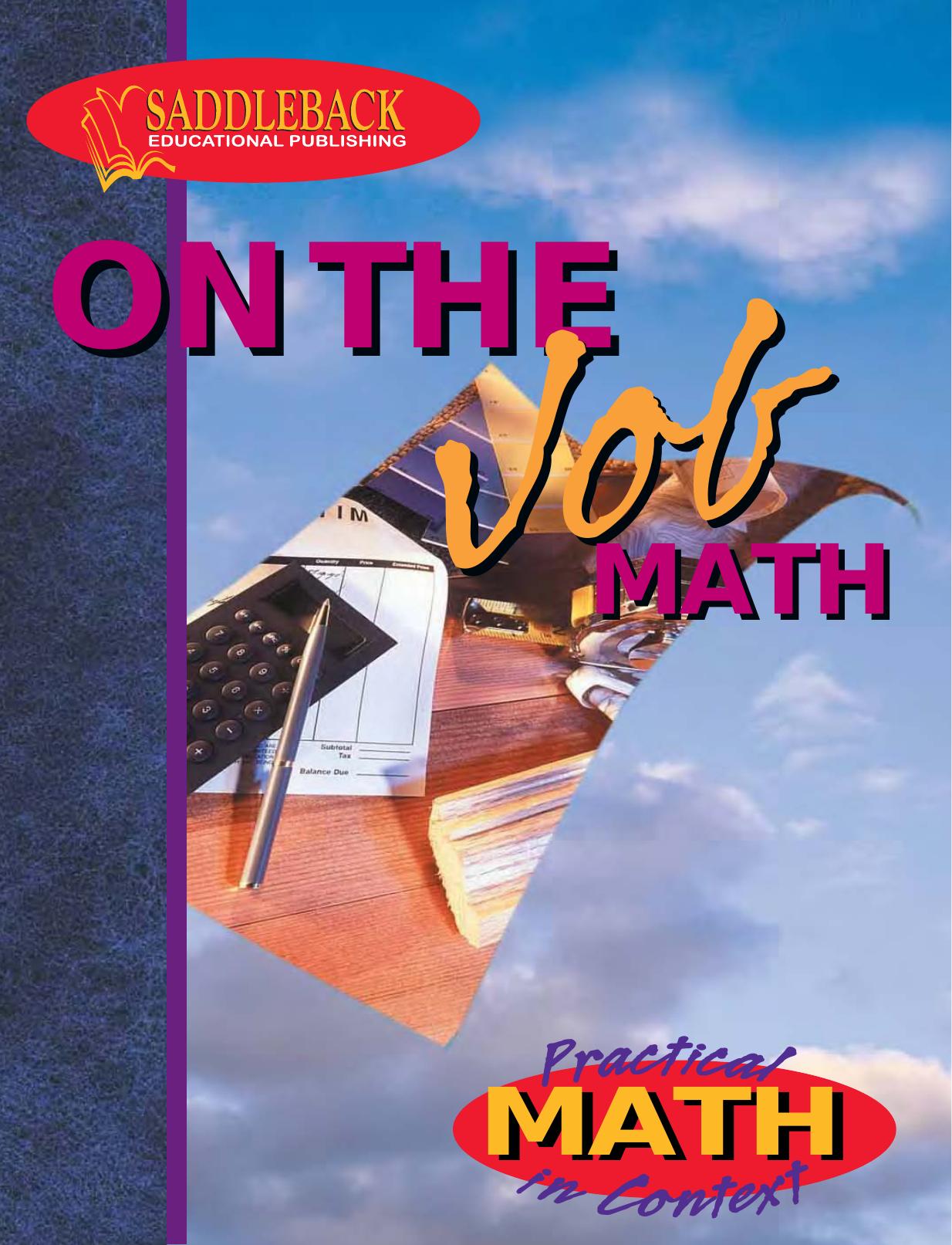 On the Job Math (Practical Math in Context) by Lucia McKay