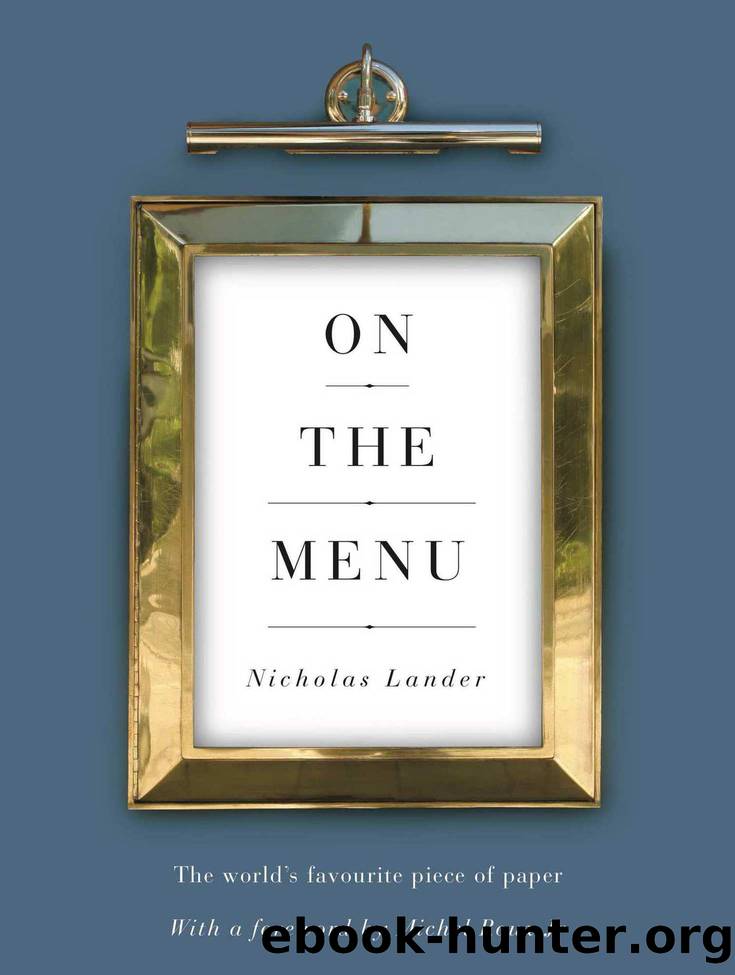 On the Menu by Nicholas Lander