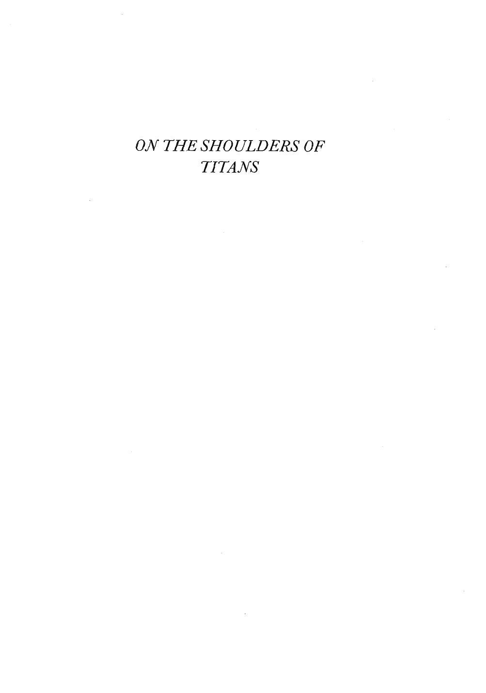 On the Shoulders of Titans: A History of Project Gemini by Barton C. Hacker James M. Grimwood