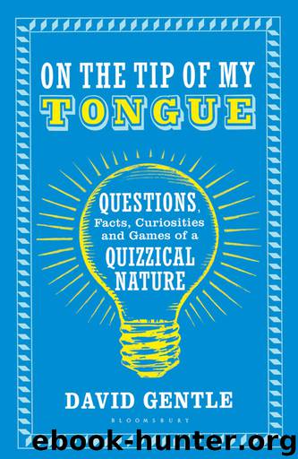 On the Tip of My Tongue by David Gentle
