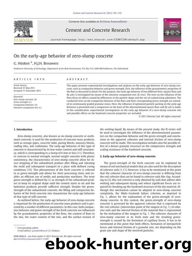 On the early-age behavior of zero-slump concrete by G. Hüsken & H.J.H. Brouwers