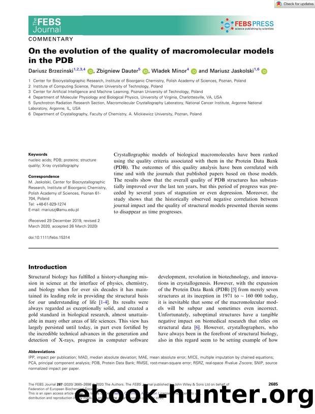 On the evolution of the quality of macromolecular models in the PDB by Unknown
