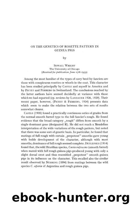 On the genetics of rosette pattern in guinea pigs by Unknown