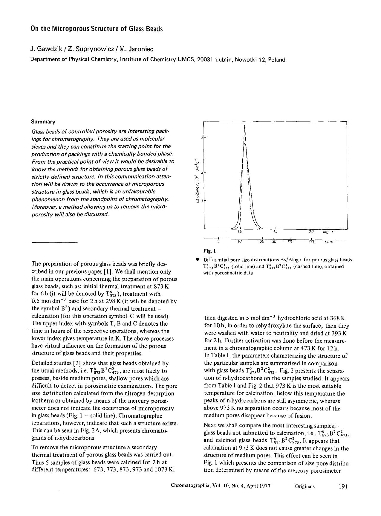 On the microporous structure of glass beads by Unknown