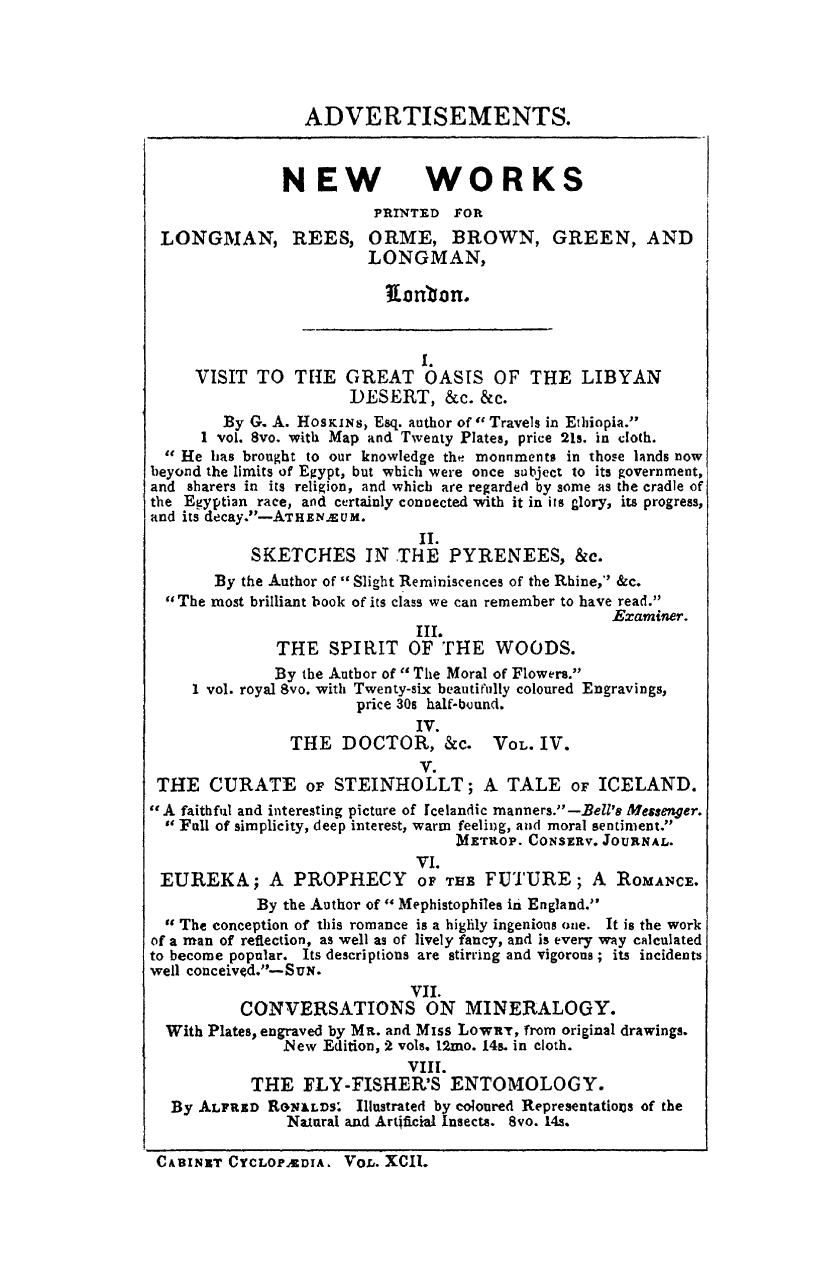 On the natural history and classification of birds. vol. 2 by 1837
