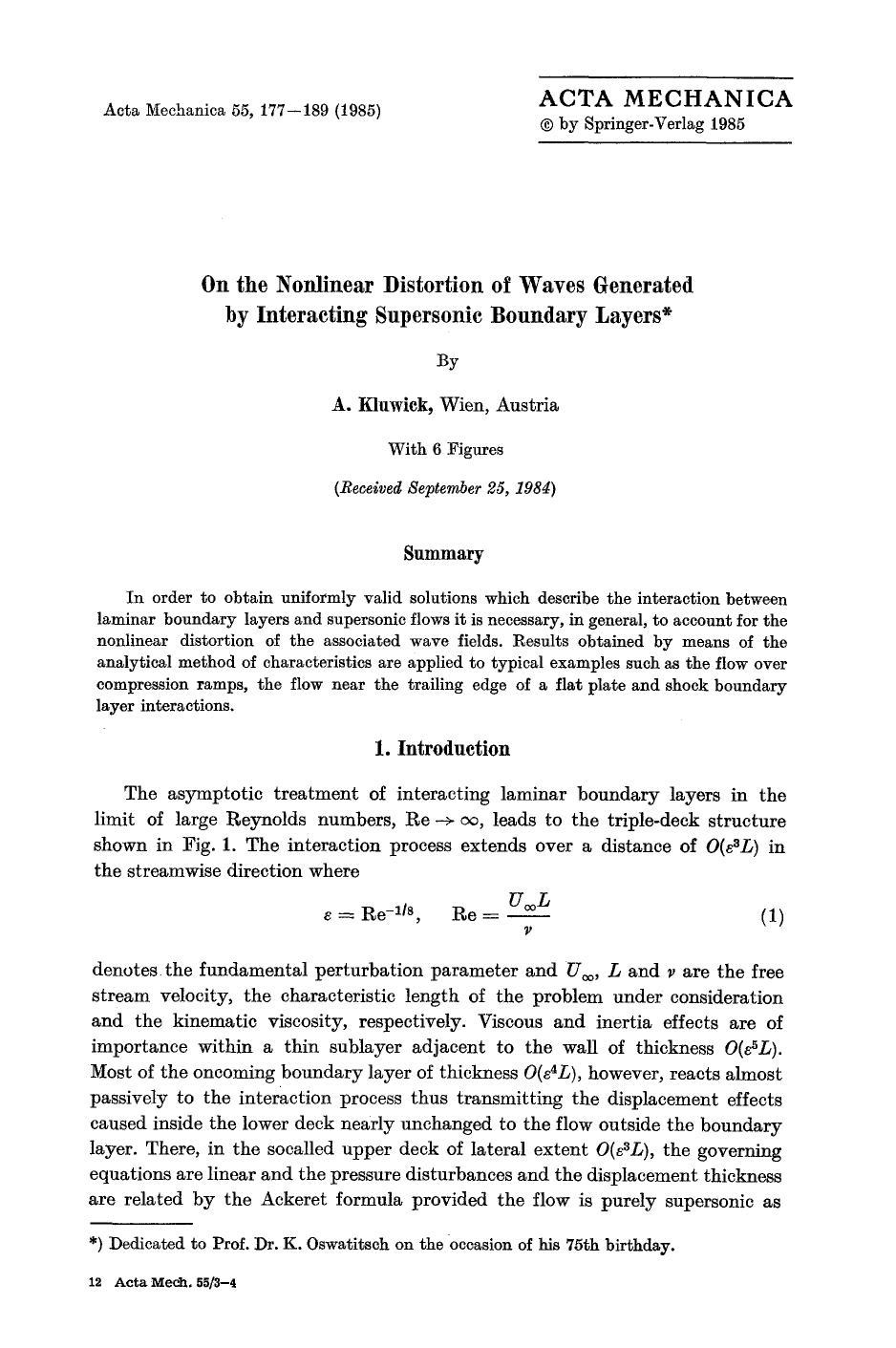 On the nonlinear distortion of waves generated by interacting supersonic boundary layers by Unknown
