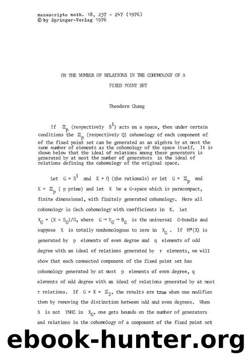 On the number of relations in the cohomology of a fixed point set by Unknown