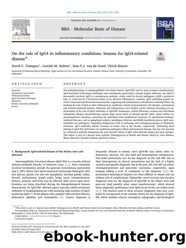 On the role of IgG4 in inflammatory conditions_ lessons for IgG4-related disease by David C. Trampert & Lowiek M. Hubers & Stan F.J. van de Graaf & Ulrich Beuers