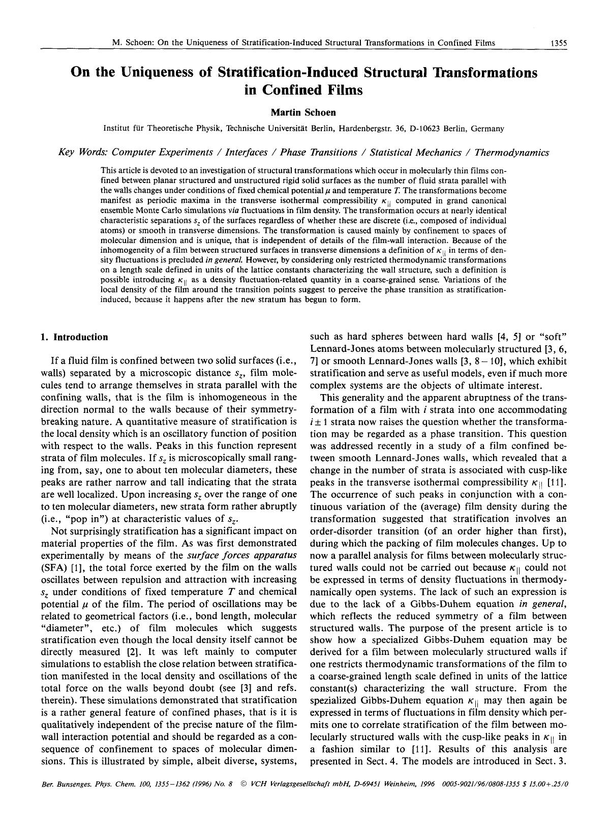 On the uniqueness of stratification-induced structural transformations in confined films by Unknown