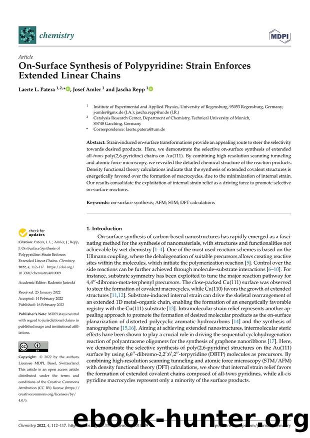 On-Surface Synthesis of Polypyridine: Strain Enforces Extended Linear Chains by Laerte L. Patera Josef Amler & Jascha Repp