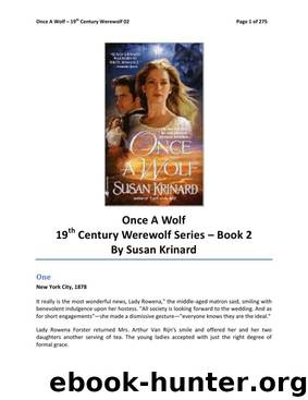 Once A Wolf by Susan Krinard