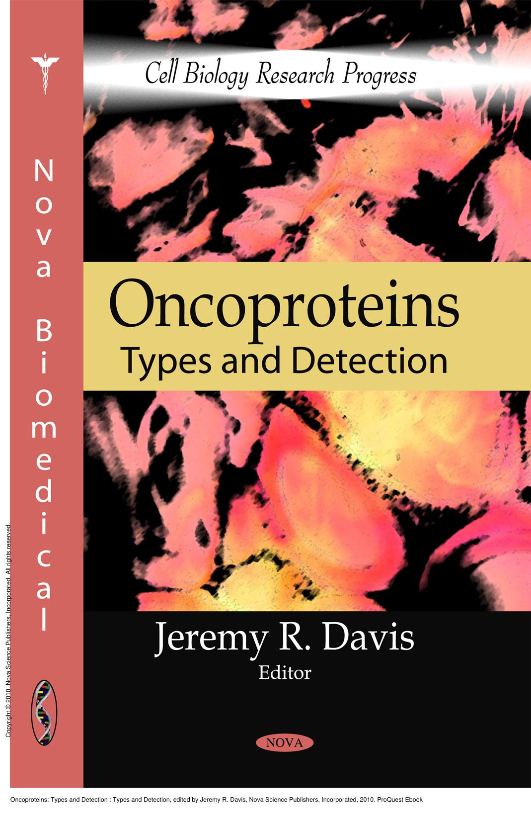 Oncoproteins: Types and Detection : Types and Detection by Jeremy R. Davis
