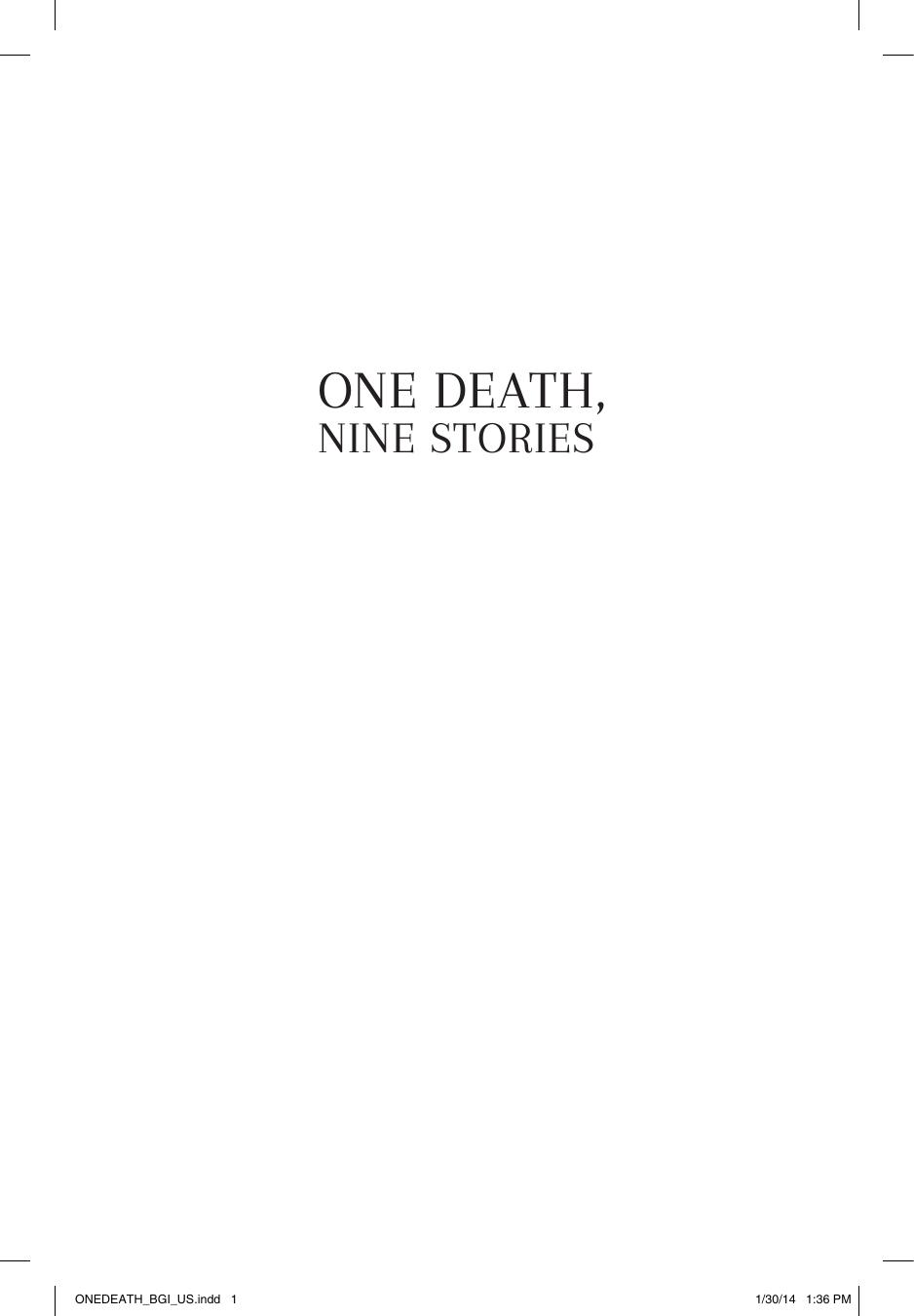 One Death, Nine Stories by One Death Nine Stories (ARC) (pdf)