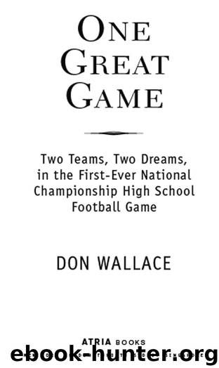 One Great Game by Don Wallace