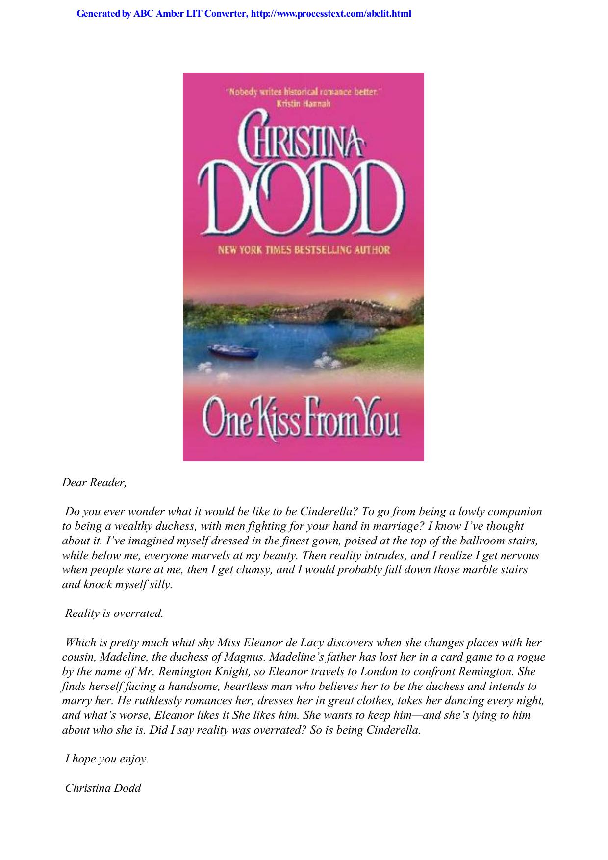 One Kiss From You by Christina Dodd