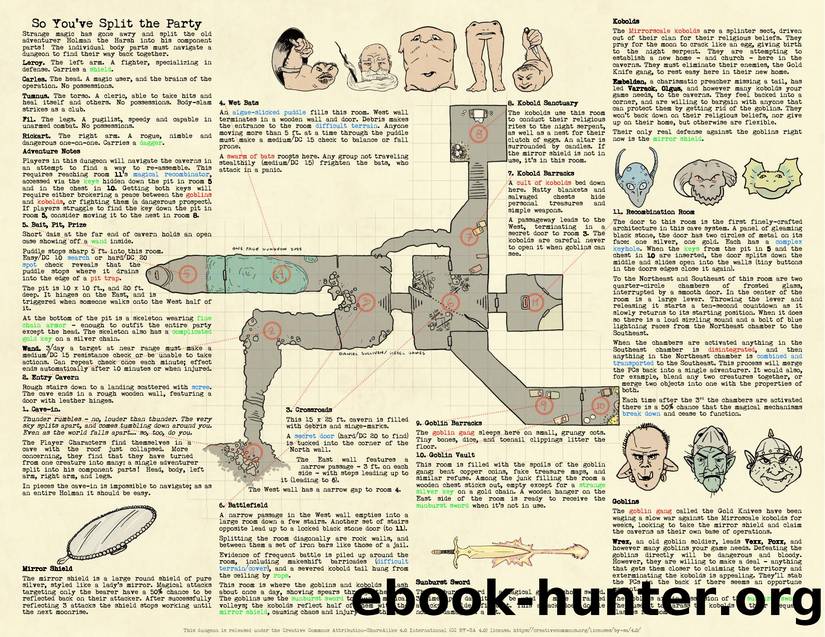 One Page Dungeon - Never Split the Party 1.3 by Daniel Sullivan