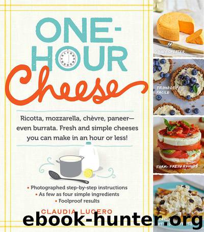 One-Hour Cheese: Ricotta, Mozzarella, Chevre, Paneer--Even Burrata. Fresh and Simple Cheeses You Can Make in an Hour or Less! by Claudia Lucero