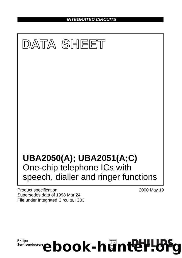 One-chip telephone ICs with speech, dialler and ringer functions by Philips Semiconductors