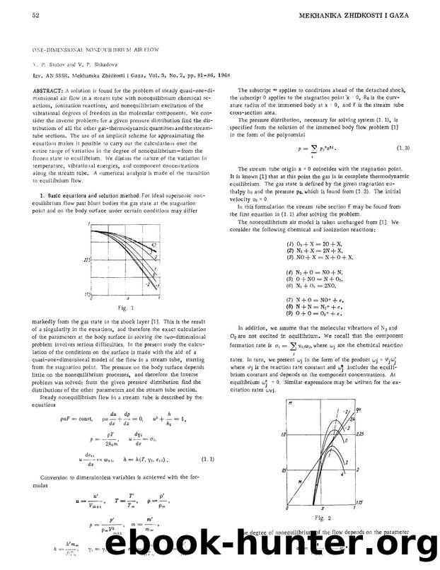 One-dimensional nonequilibrium air flow by Unknown