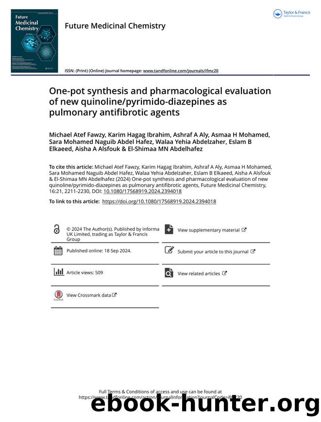 One-pot synthesis and pharmacological evaluation of new quinolinepyrimido-diazepines as pulmonary antifibrotic agents by unknow