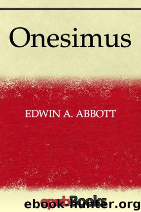 Onesimus by Edwin A. Abbott