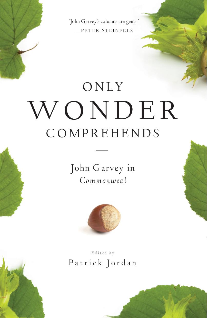 Only Wonder Comprehends: John Garvey in Commonweal by John Garvey edited by Patrick Jordan