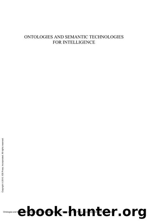Ontologies and Semantic Technologies for Intelligence by L. Obrst; T. Janssen; W. Ceusters