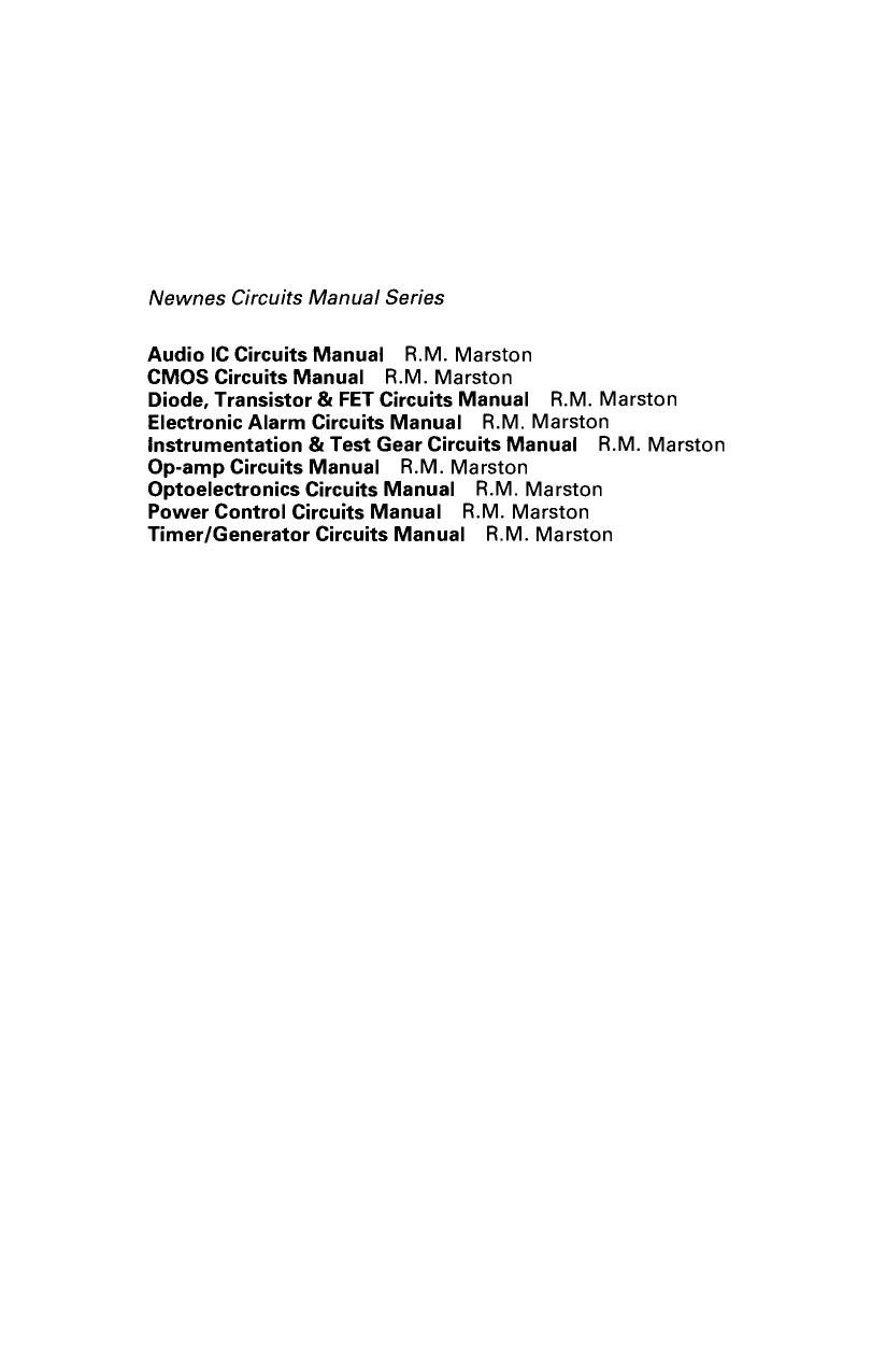 OpâAmp Circuits Manual. Including OTA Circuits by R. M. Marston (Auth.)