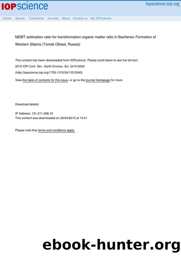Open Access proceedings Journal of Physics: Conference series by Дмитрий В. Коношонкин