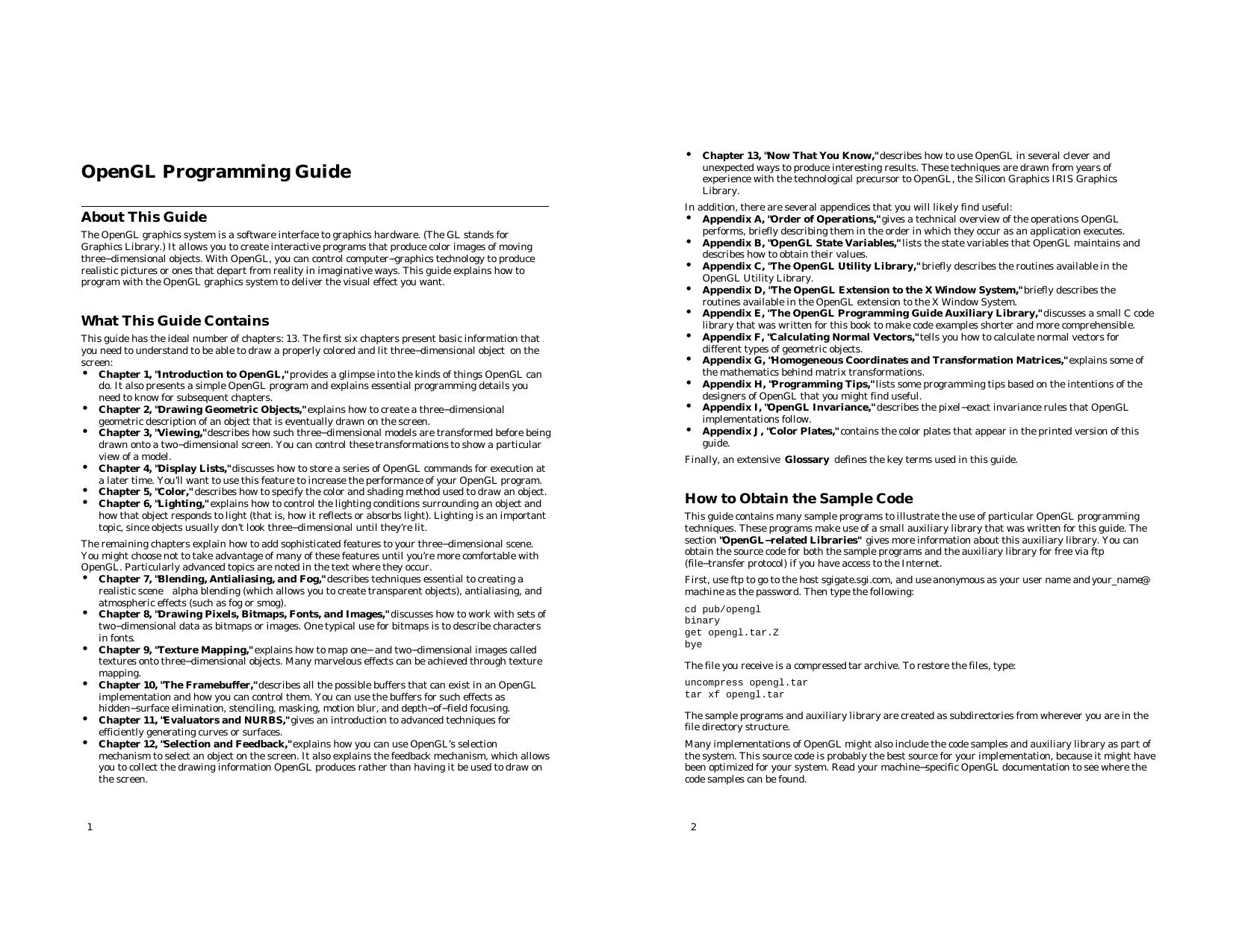 Opengl Programming Guide - Red Book - (E-Book by Pdf)