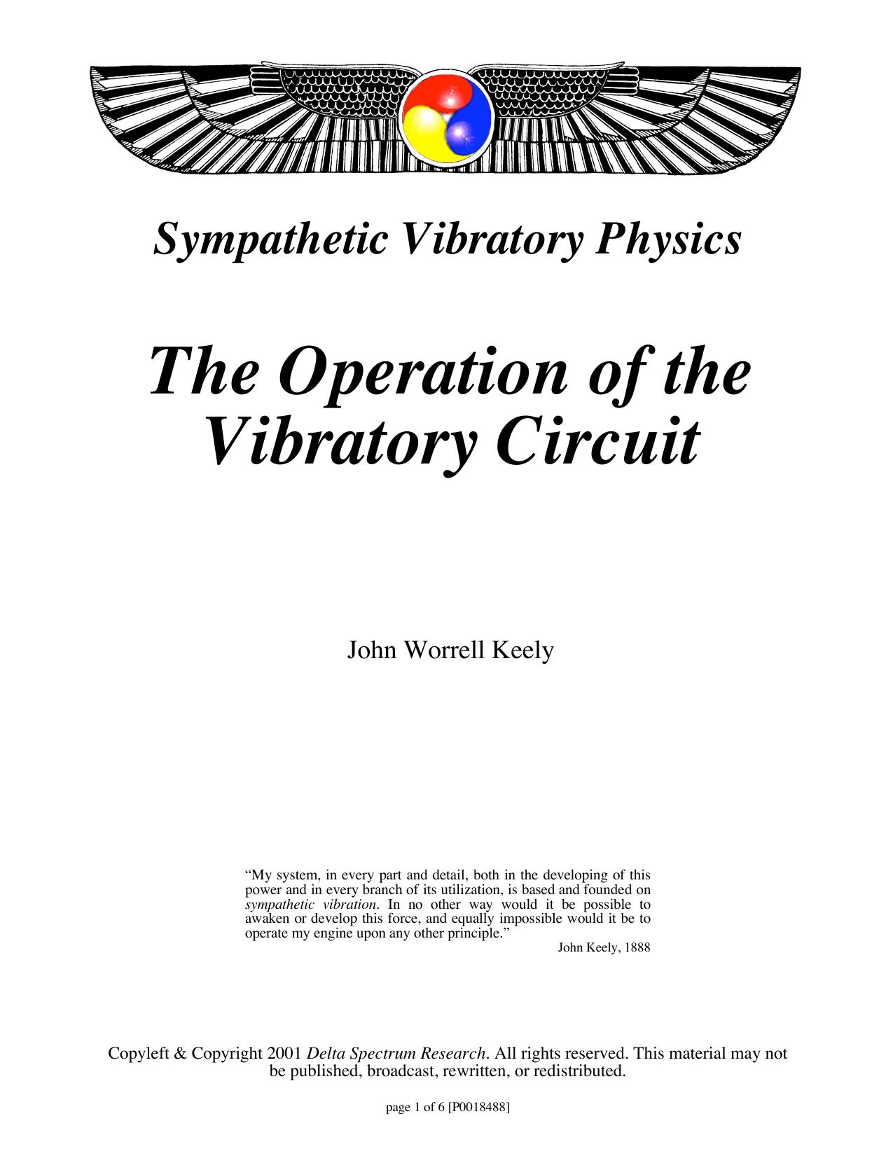 Operation of Vibratory Circuit by Unknown