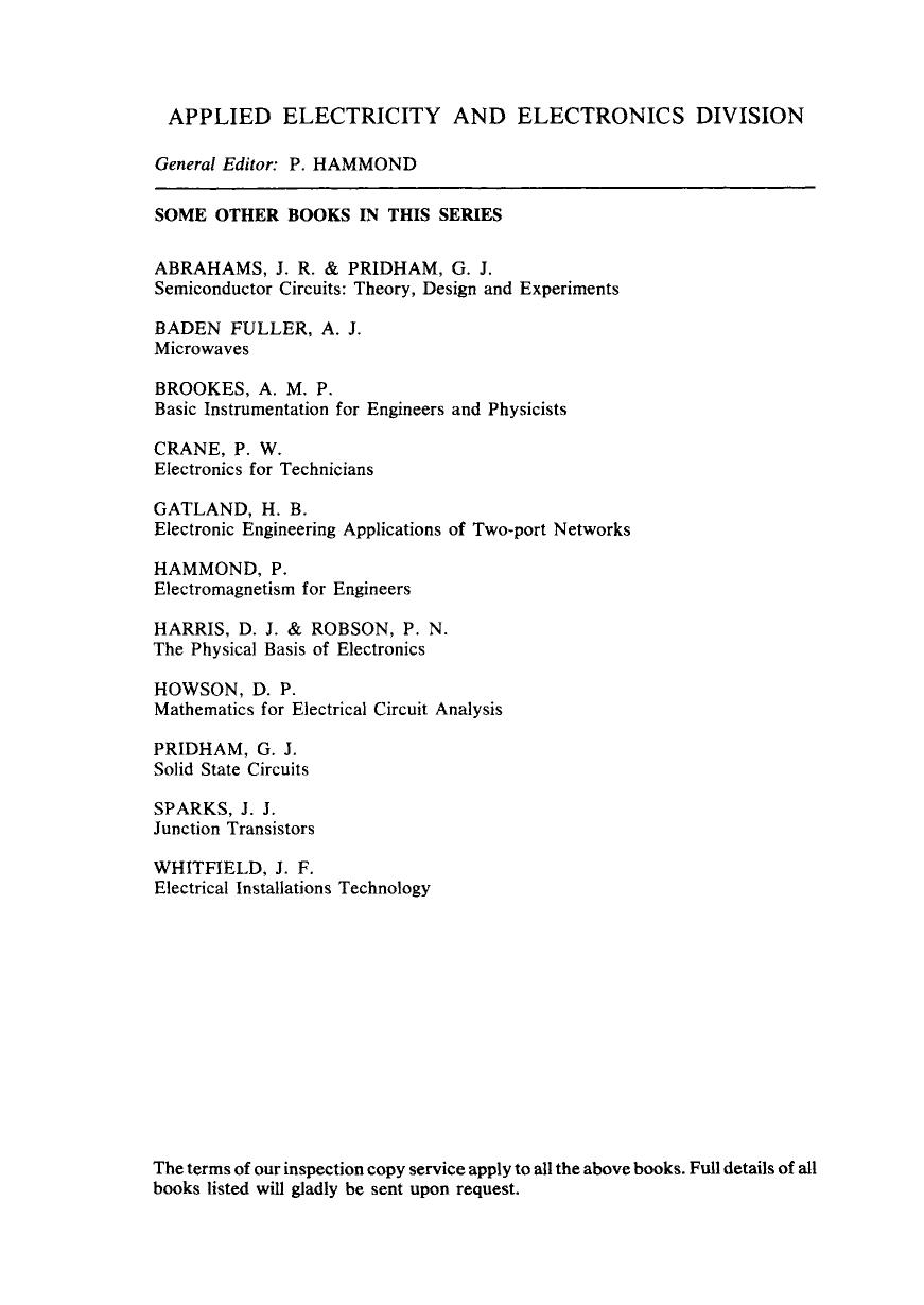 Operational Amplifiers, Oscillators and Digital Techniques. Electronics from Theory Into Practice by J. E. Fisher H. B. Gatland and P. Hammond (Auth.)