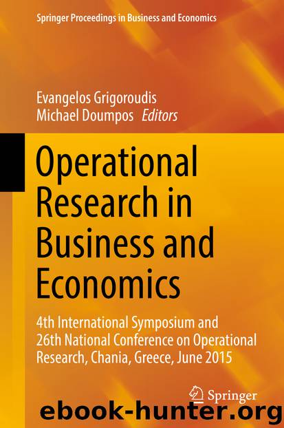 Operational Research in Business and Economics by Evangelos Grigoroudis & Michael Doumpos