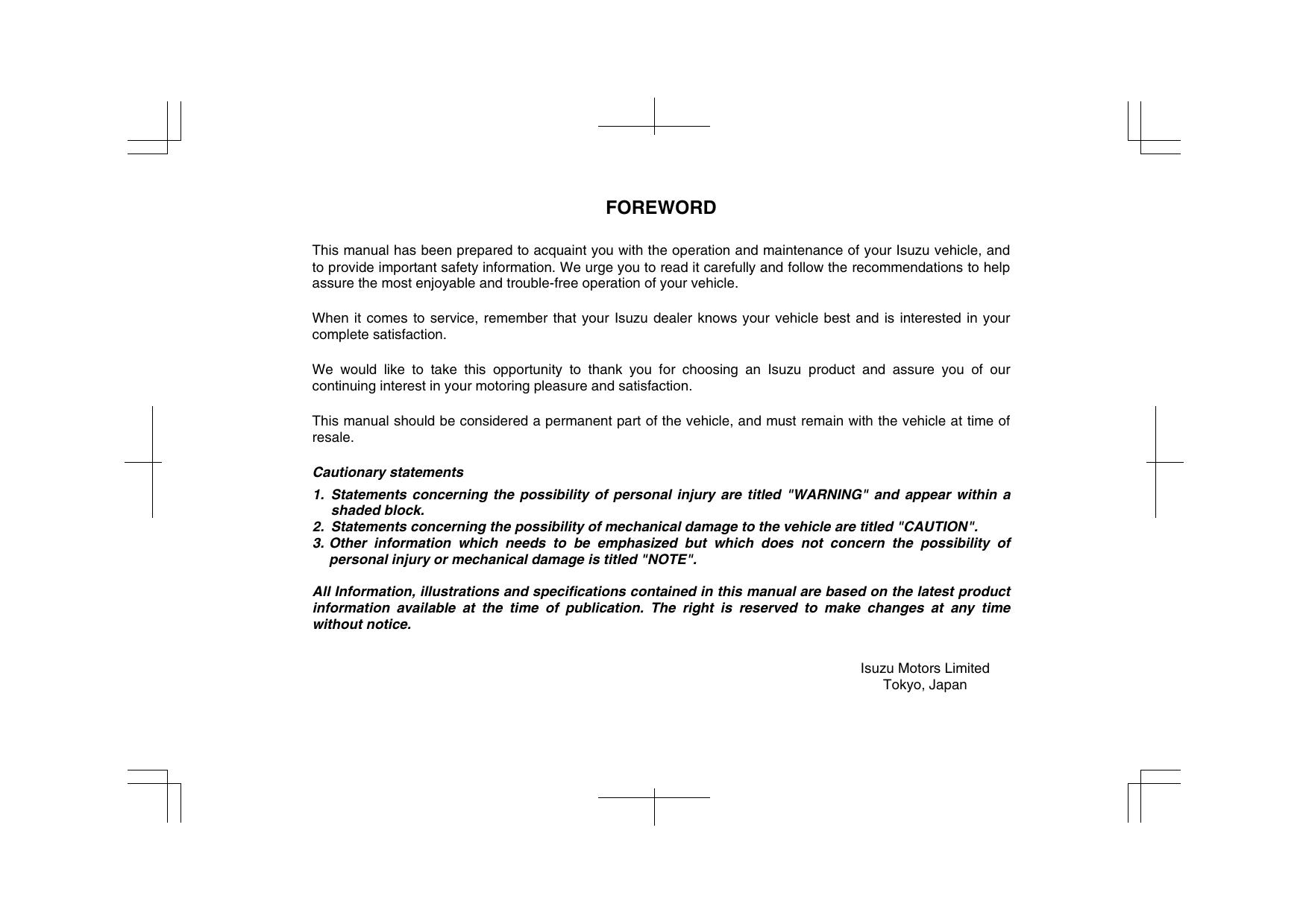Operational manual by Unknown