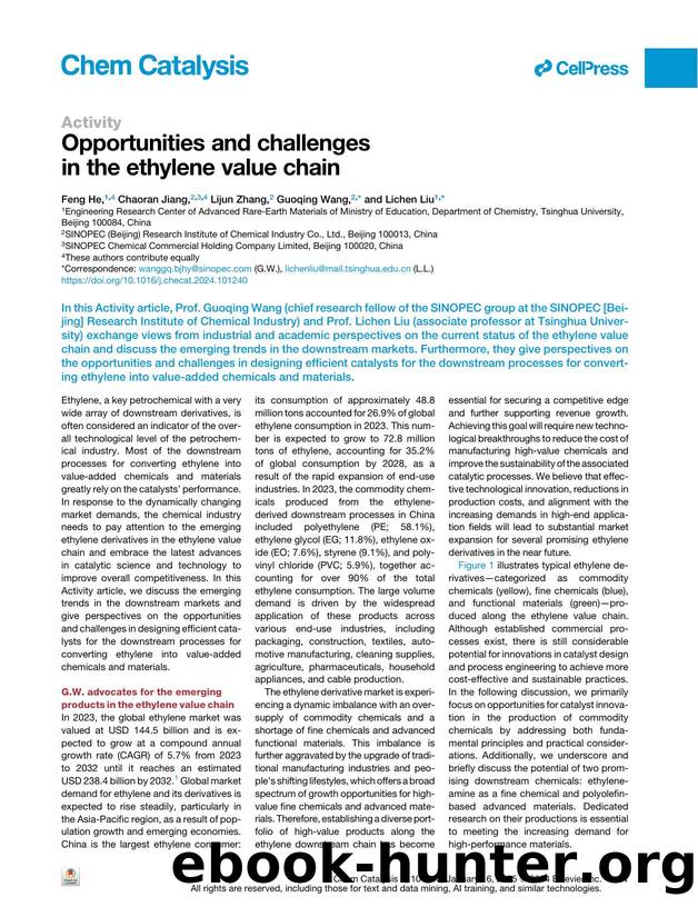 Opportunities and challenges in the ethylene value chain by Feng He & Chaoran Jiang & Lijun Zhang & Guoqing Wang & Lichen Liu