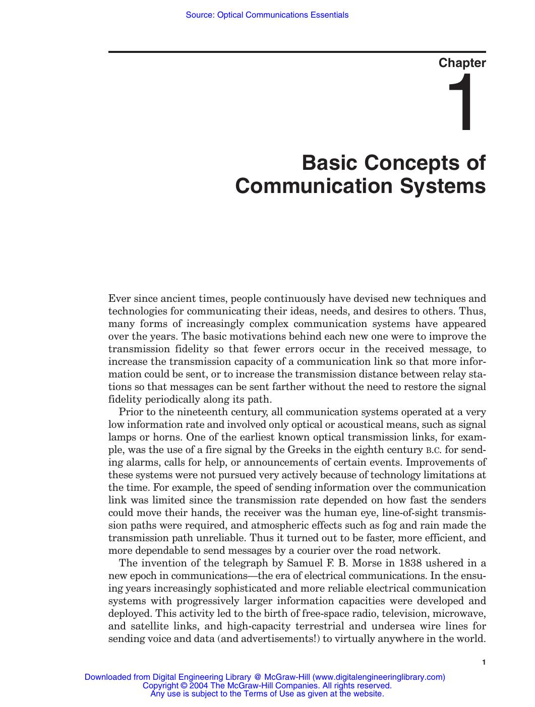 Optical Communications Essentials by Unknown