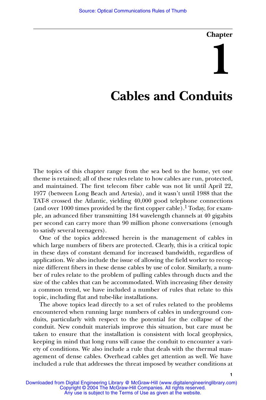 Optical Communications Rules of Thumb by Unknown