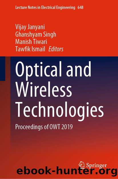 Optical and Wireless Technologies by Unknown