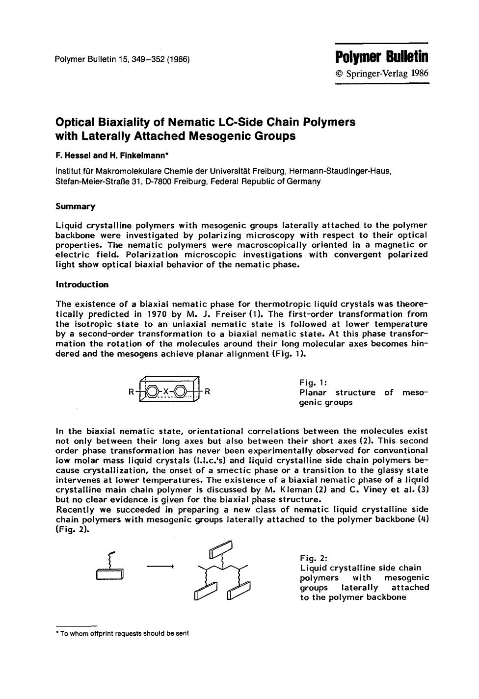 Optical biaxiality of nematic LC-side chain polymers with laterally attached mesogenic groups by Unknown
